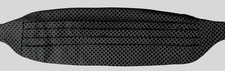 ROBERT TALBOTT PROTOCOL Formal Satin BLACK-GRAY Pleated Cummerbund Prom Wedding