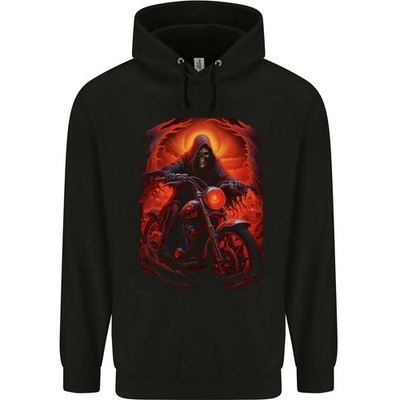 Skull Biker Motorrad Grim Reaper 18 Kinder Hoodie