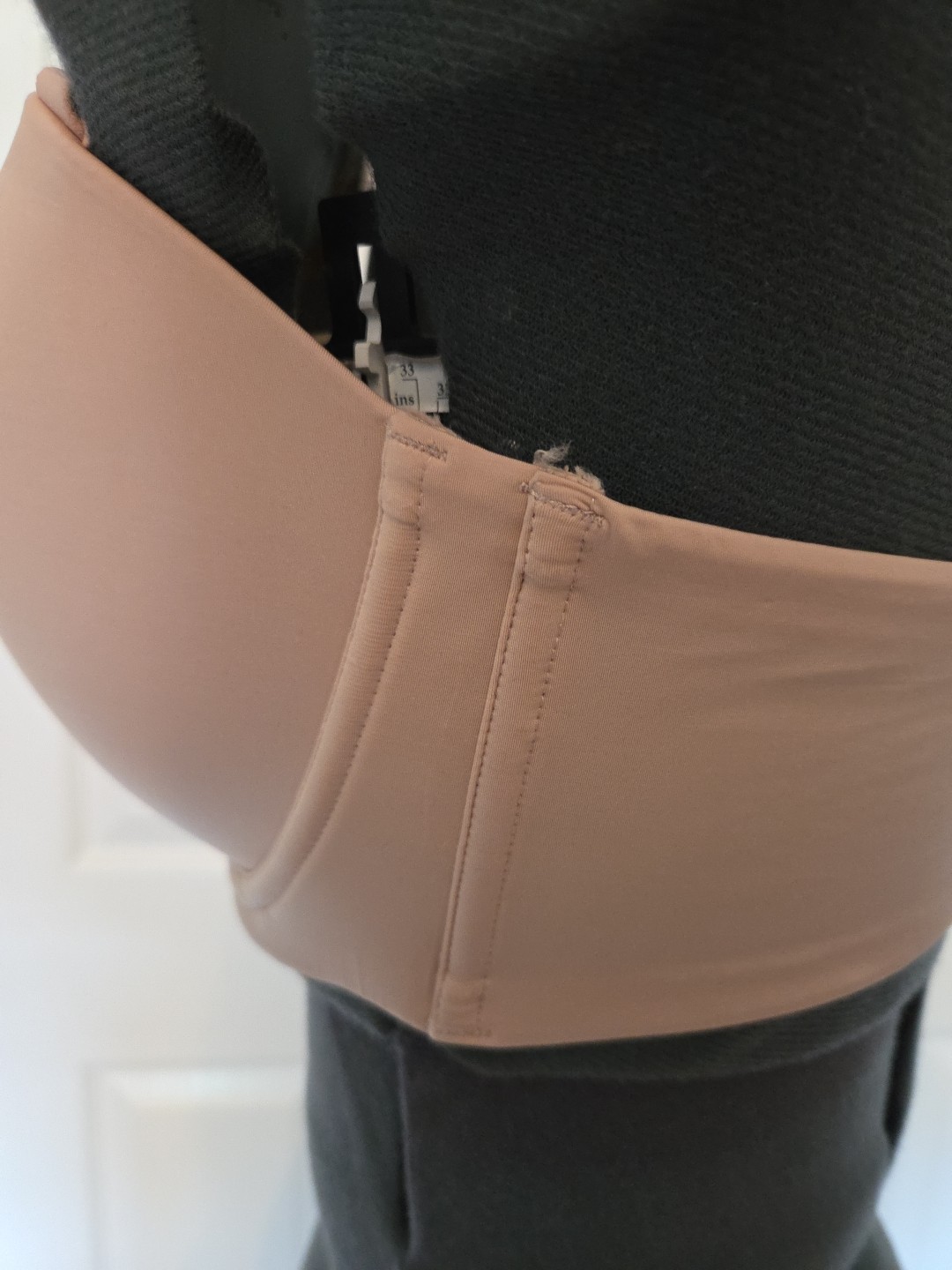 Bare Women's Beige Solid Strapless Convertible Un… - image 4