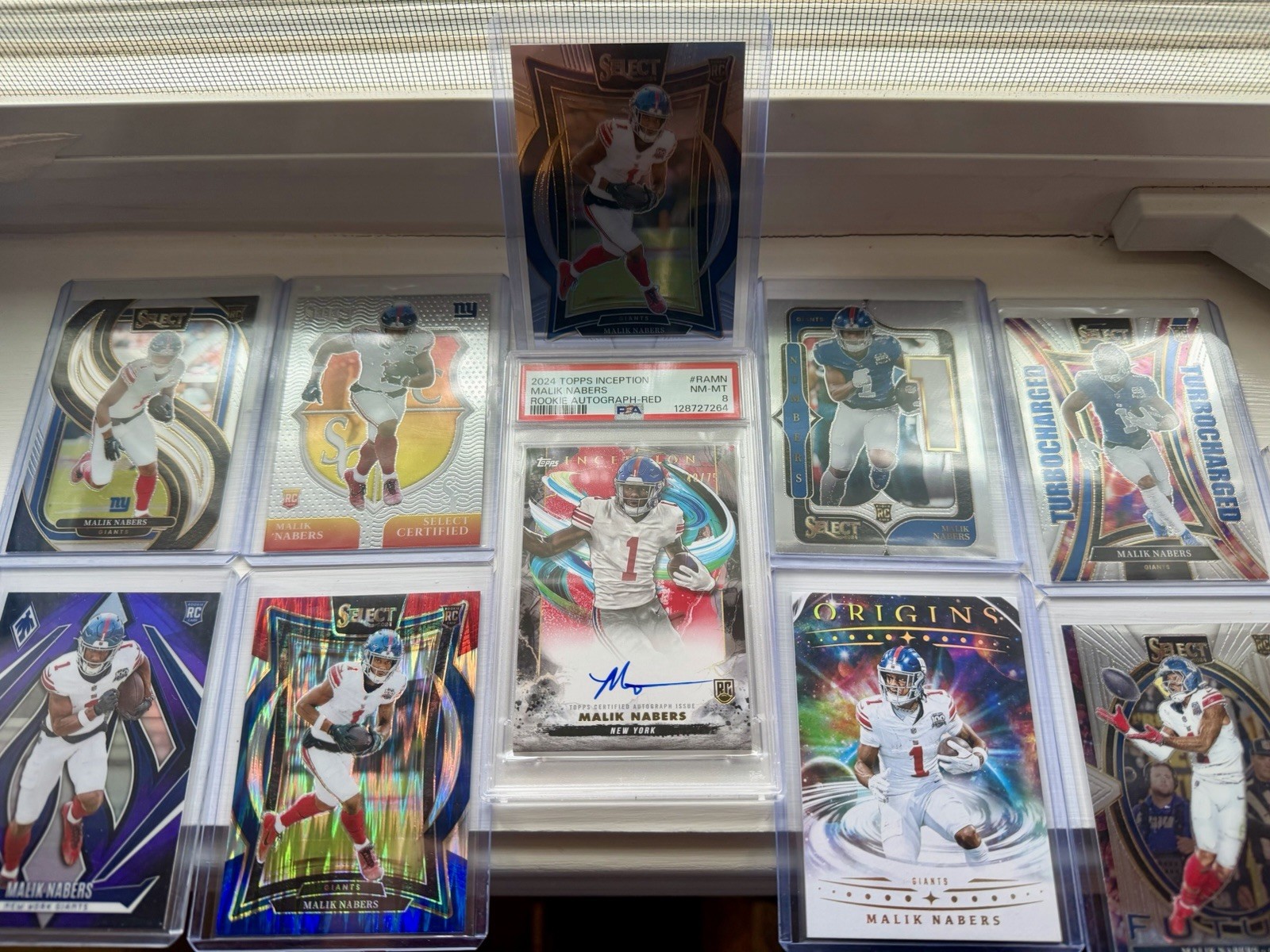 10x Rookie Malik Nabers Lot Including PSA Graded Autograph And Inserts view 9