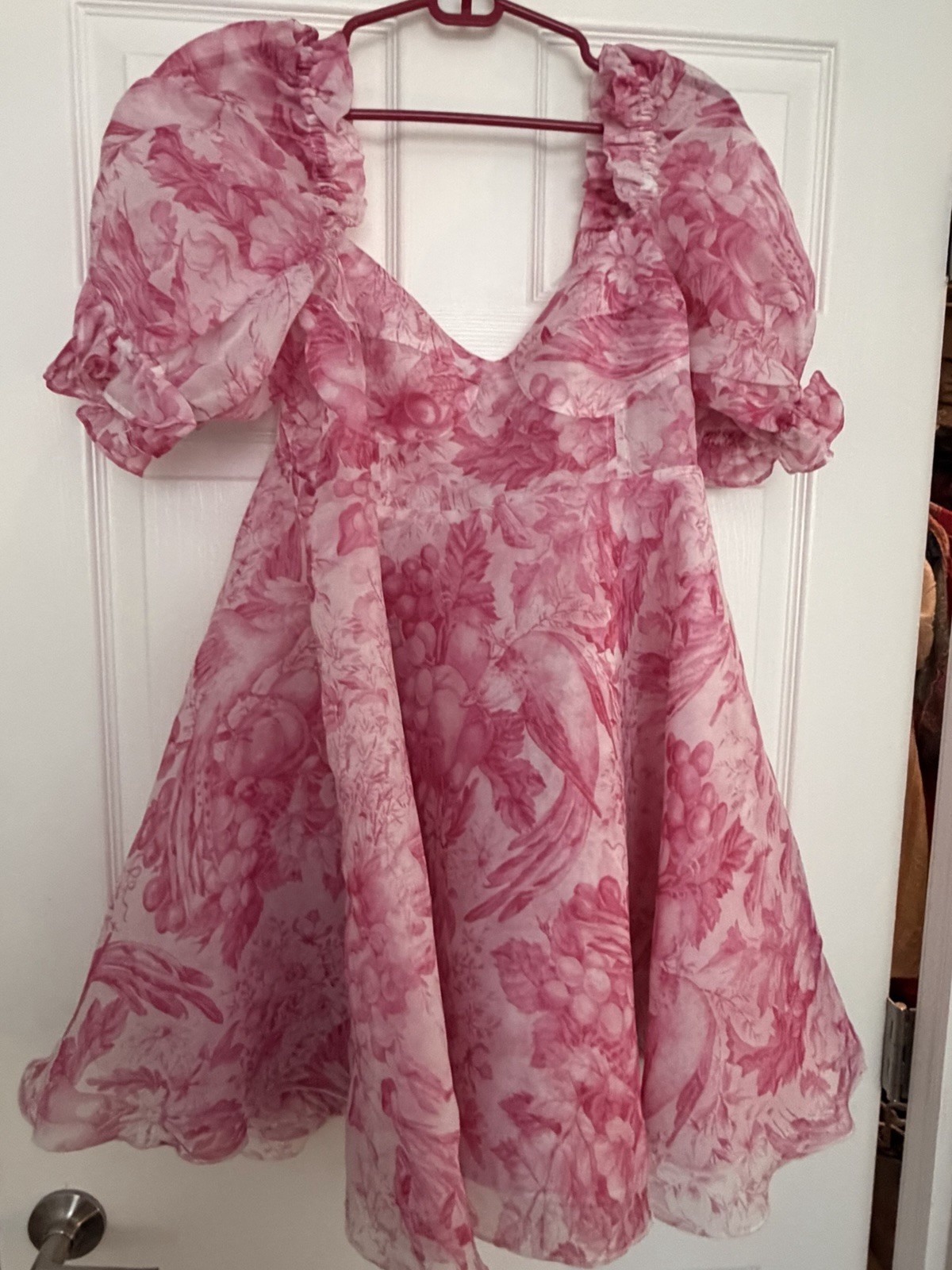 Selkie Women's Mini Dress, Size Large, Pink Floral