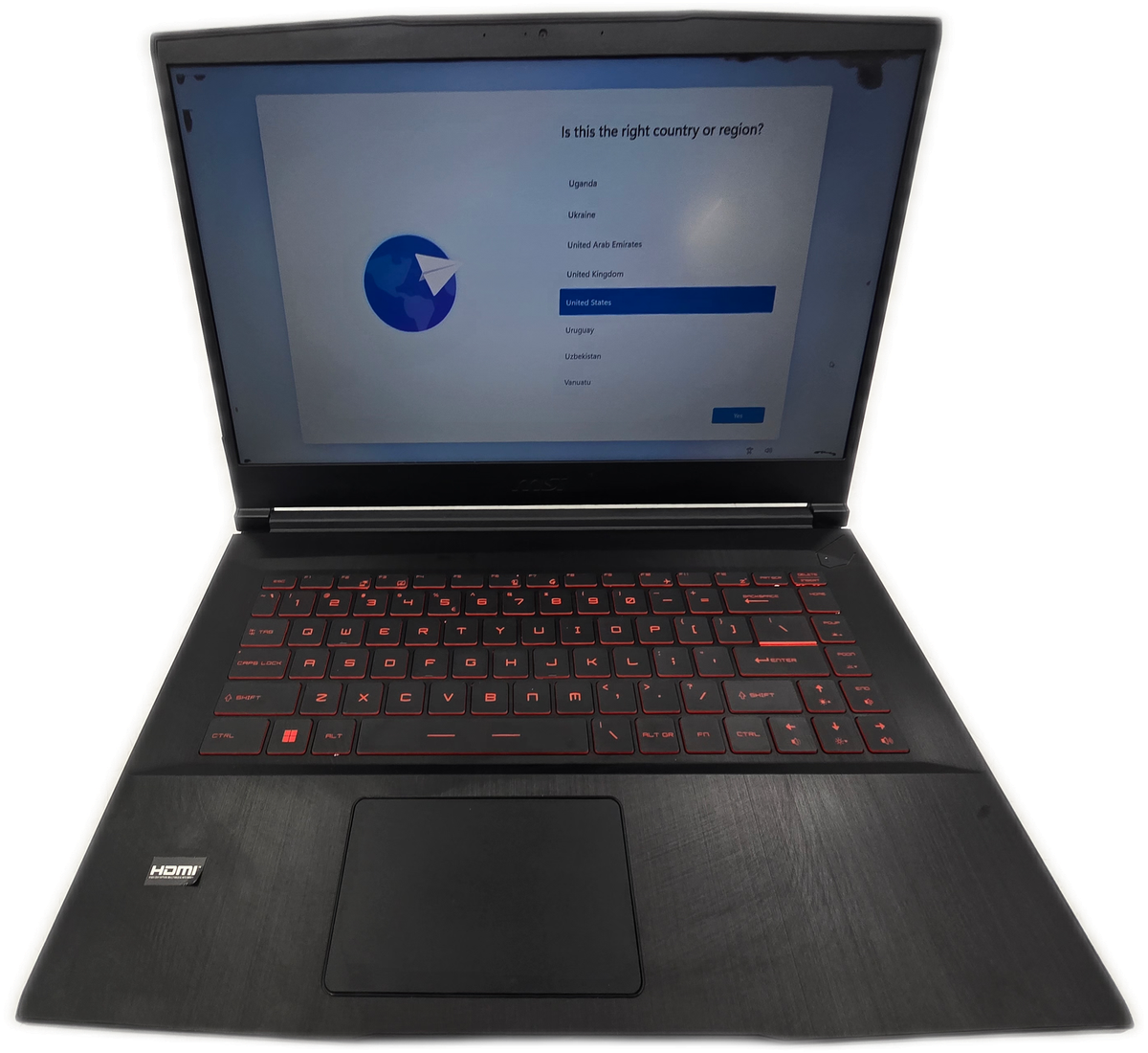 MSI GF63 Thin 11SC Gaming Laptop i5 11th 8GB 256GB SSD Windows 11