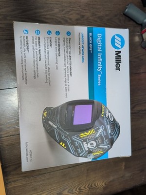 Miller 296779 Digital Infinity Auto Darkening Helmet w/ClearLight 4x Lens, Black