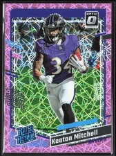 2023 Panini Donruss Optic Keaton Mitchell Pink Velocity Prizm Rookie /79 Ravens