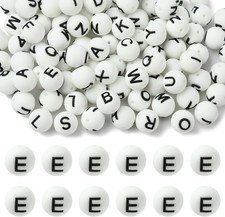 20 Pcs 15mm Silicone Letter Beads for Keychain Making Round Bulk Silicone Beads