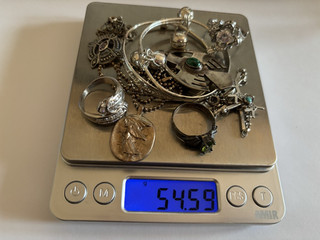 Mixed Lot of Vintage Sterling Silver Jewelry 54.59 Grams Scrap or Not