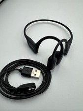 Shokz OpenRun Pro S810 Bone Conduction Open Ear Headphones Black Tested w/ Cable