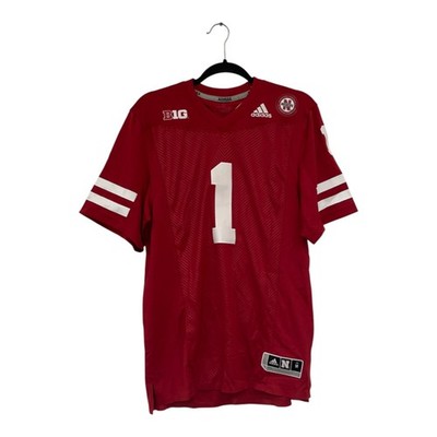 adidas #1 Scarlet Nebraska Huskers Team Premier Football Jersey