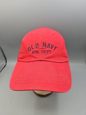 OLD NAVY Ath. Dept. Cotton Red Baseball Hat Adj. Sz Small-medium S-M Dad Cap