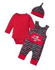 Baby Boy Valentines Day Outfit My First Valentines Day Cotton 6-9 Months Red