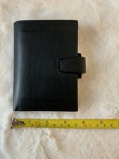 Filofax City  Pocket Personal Organiser Black Bonded Leather 6 Ring Planner