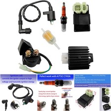 ATV Ignition Coil 6 Pin AC CDI Solenoid Relay Voltage Regulator 49cc-125cc ATVs