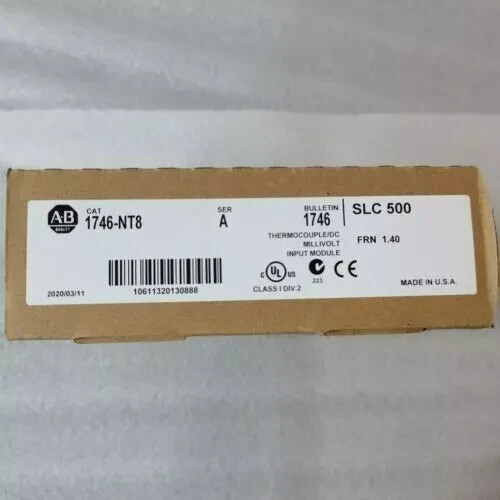 New Sealed AB 1746-NT8 SER A SLC 500 Thermocouple Input Module 1746NT8 - Picture 1 of 4