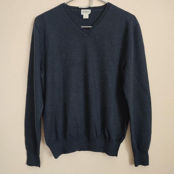 Women Club Monaco Sweater Navy Wool 40 / L / 48 #1RIV