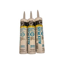 Lot Of 3 DAP INC 18152 10.1oz White Alex Plus Acrylic Latex Caulk with Silicone