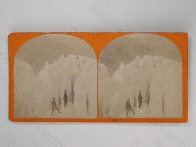A B Glacier Des Bossons Climbers Französische Alpen Stereoview