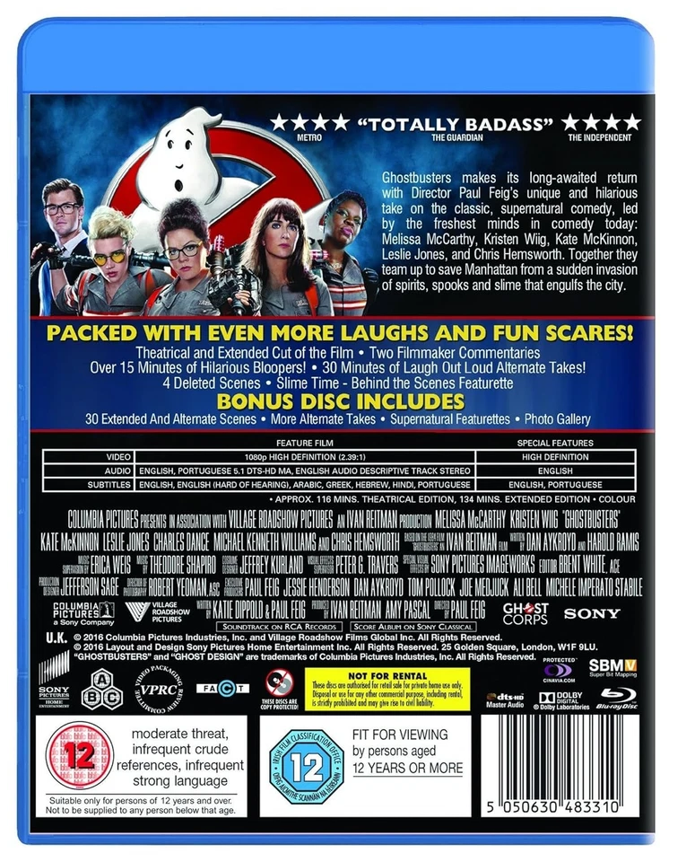Ghostbusters: Answer the Call (Blu-ray, Bonus Disc, 2016) (Region Free) - Image 2 of 2