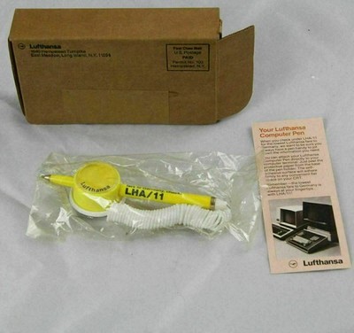Lufthansa Airlines Stick-up Computer Pen 1970's NIB Multiple Available