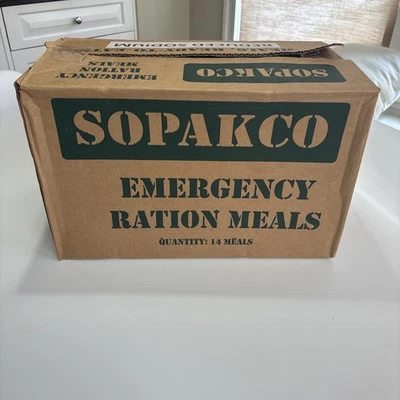 MRE SOPAKCO Case Emergency Ration 14 Meals, preppers military zombie apocalypse