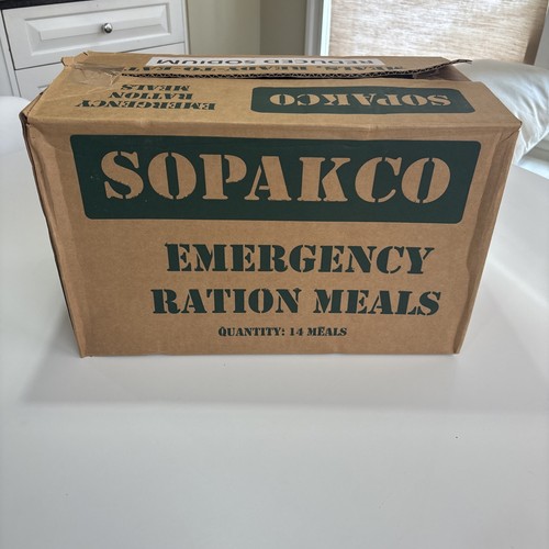 MRE SOPAKCO Case Emergency Ration 14 Meals, preppers military zombie ...