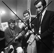 PHOTO DE JOHNNY HALLYDAY EDDY MITCHELL DICK RIVERS