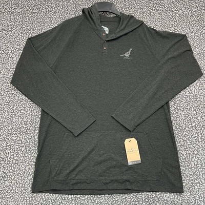 Coala Tree Hoodie Men Extra Large Black Pullover Long Sleeve Henley New XL