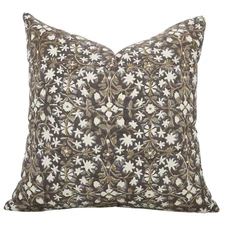 Handmade Block Print Duck Canvas 18X18 Throw Vintage Pillowcase Cushion Cover...