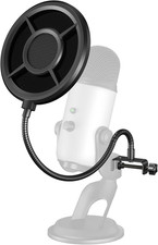Microphone Pop Filter, Mic Mask Shield,Three-Layer Wind Pop Screen