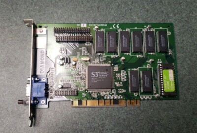 Vintage Retro Stealth 3D 2000 S3 Virge Graphics Card 4MB v1.04 1996