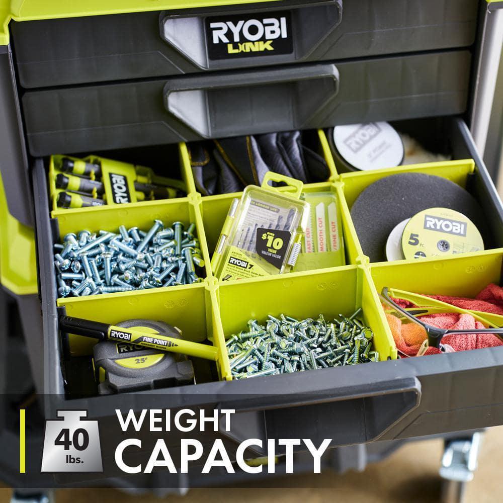 Tool Box Ryobi LINK 3-Drawer Modular Impact Resistant Organize