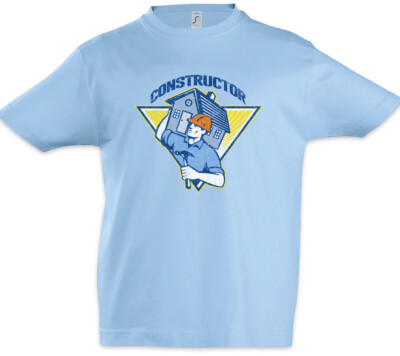 Constructor III Kinder Jungen T-Shirt Bauarbeiter Maurer Handwerker