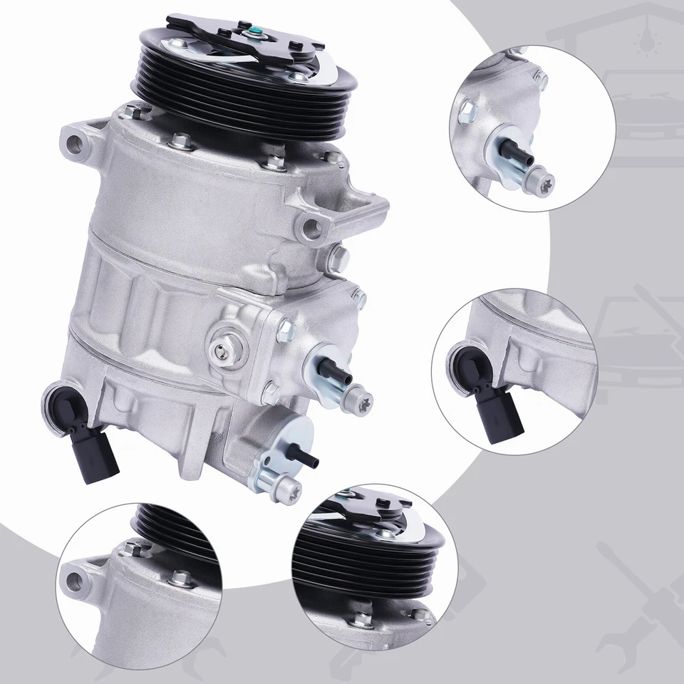 Fits 2005-2015 Volkswagen Passat Beetle Eos Golf 1.8L 2.0L Reman AC Compressor - Изображение 2 из 4
