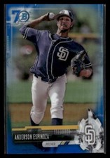 2017 Bowman Draft #BDC-70 Anderson Espinoza Chrome Sky Blue Padres
