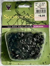 Champ Scorpion Spikes 20 Soft Golf Spikes Q-LOK System No 75230 NEW NOS
