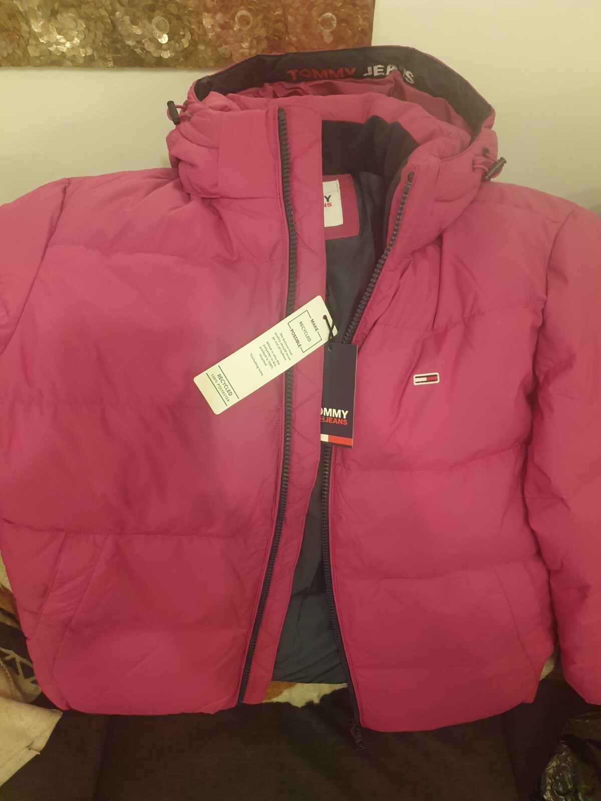 Tommy Jeans Men's Essential Down Jacket - Autumn Plum Medium