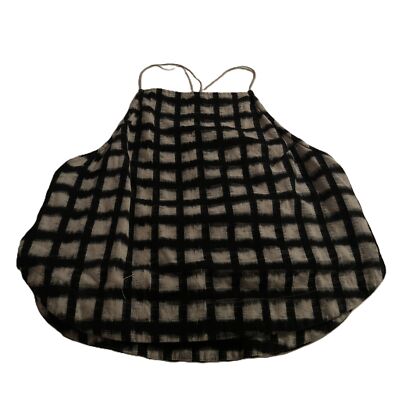 Free People Checkered Sleeveless Halter Top Womens Size Small