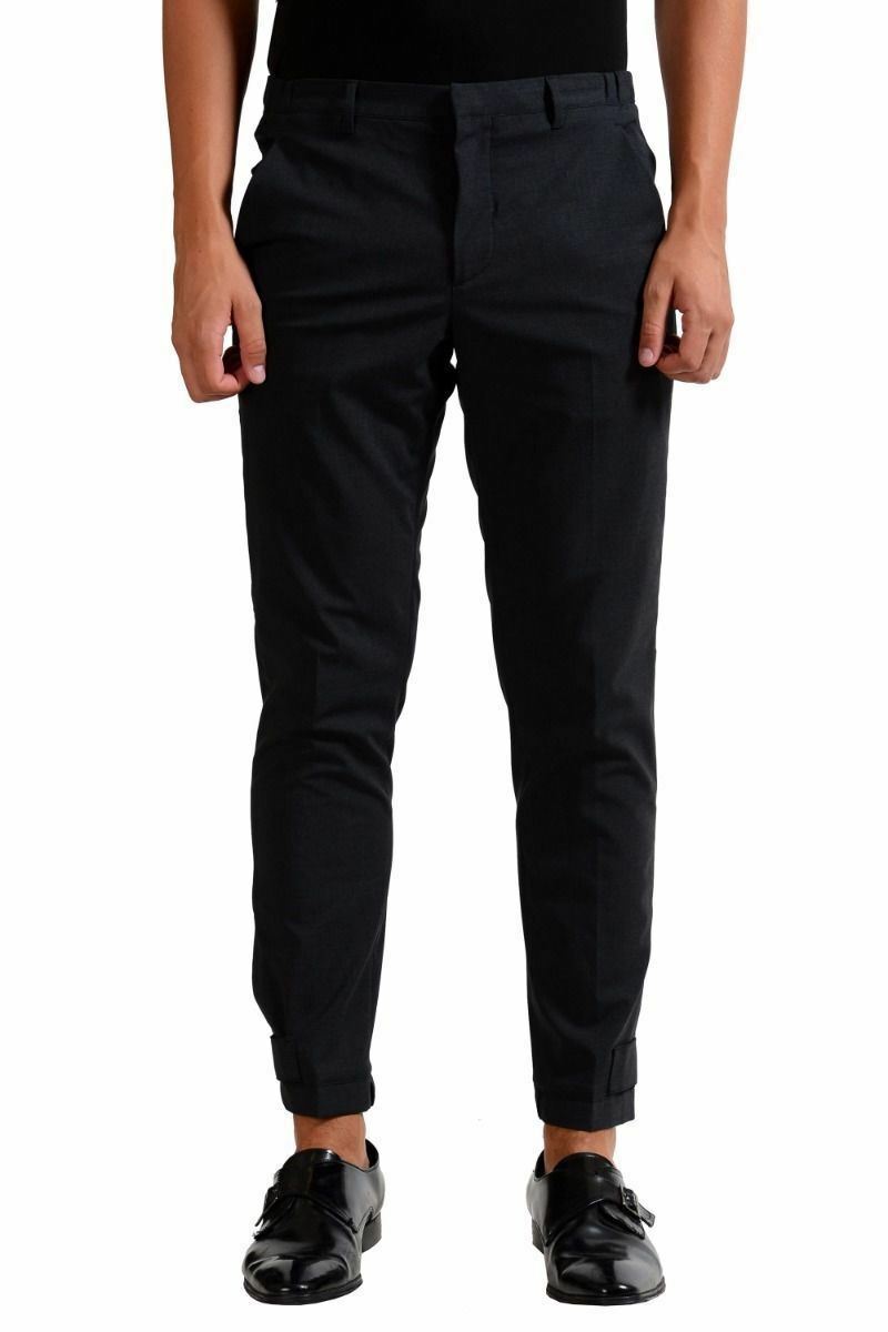 Мужские брюки из угольночерной шерсти Prada Размер 28 30 48790₽