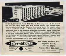1972 International Motor Inn Daytona Beach Florida Atlantic Av Print Ad Man Cave