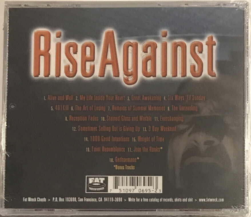 Rise Against - Unraveling CD 2005 Fat Wreck Chords – FAT 695-2