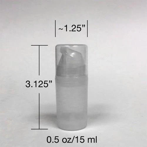 12 Empty Airless Pump Bottles 15ml 30ml 50ml 100ml 150ml Plastic Metal Free - Picture 2 of 4