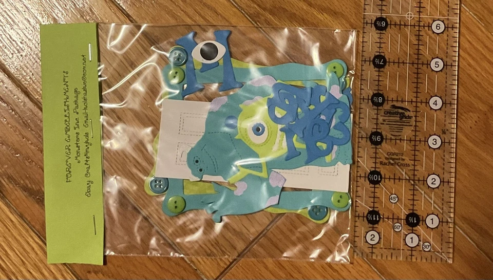 Disney Handmade Artisan Embellishment Set NRFP~ Monsters Inc. ~Scrapbook-Cute! - Image 2 of 3