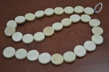 60 PCS FLAT CIRCLE ROUND BUFFALO BONE TUBE BEADING BEADS 15mm 44