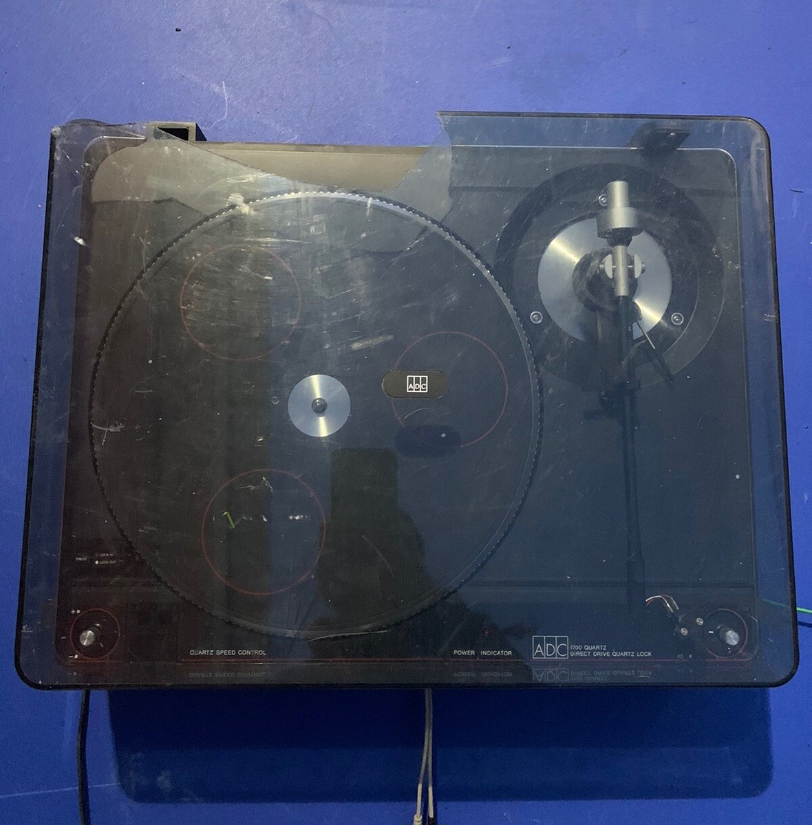 Vintage ADC 1700 Quartz Direct Drive Turntable Record Player For
