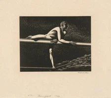 Bowsprint Rockwell Kent 1930 Nautical Print – WPA Era Wood Engraving Art Print
