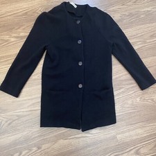 Ann Taylor Worsted Wool Women Size S Bottom Up Sweater Jacket USA MADE - Read