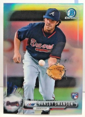 Dansby Swanson 2017 Bowman Chrome Mini Refractor RC #57 SP