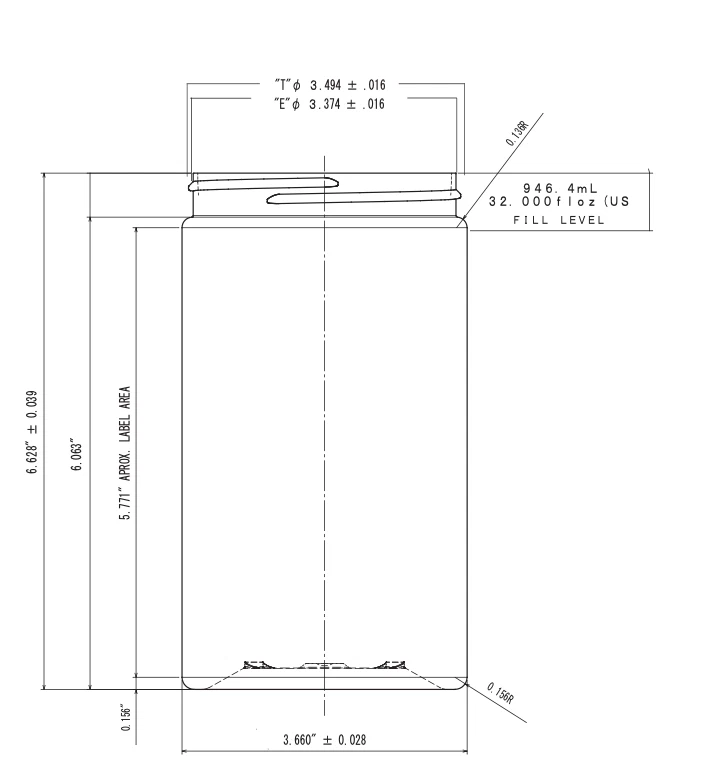 32oz (105 Units) Dark Amber Pet Canister (89/400) Gummy Capsule Powder Container - Image 2 of 4