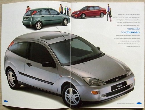 FORD FOCUS RANGE Car Sales Brochure March 1999 #FA1335/2 CL ZETEC LX GHIA - Picture 2 of 4