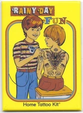 STEVEN RHODES RAINY DAY FUN HOME TATTOO KIT MAGNET 2.5” X 3.5” NEW