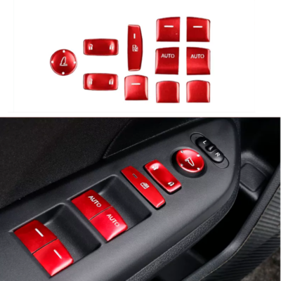 #ad #ad Red Accessories Car Window Button Switch Trim 11X For Honda Civic 2022 2023 $39.01